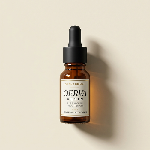 OERVA Resin met zwarte pipet — studio vooraanzicht (schoon, geen badges)
